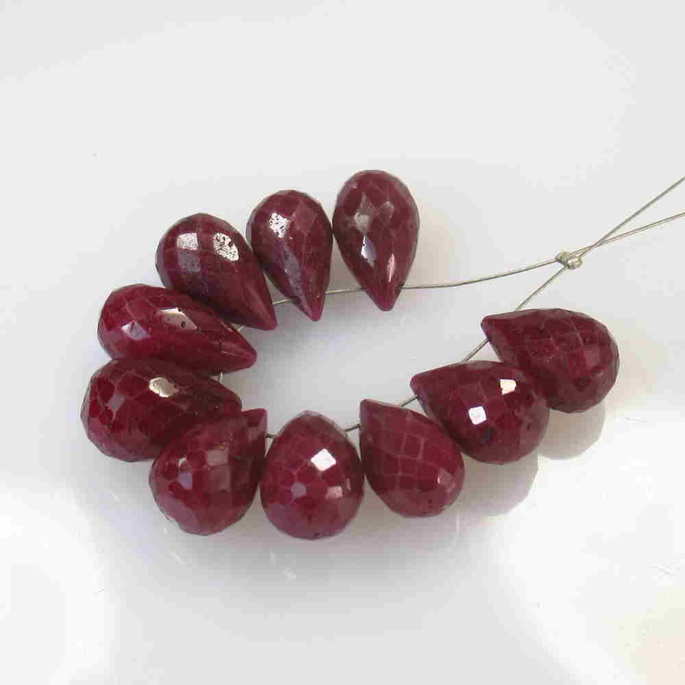 60.62 Ctw Natural 10 Mozambique Red Ruby Pear Drop (1 of 2)