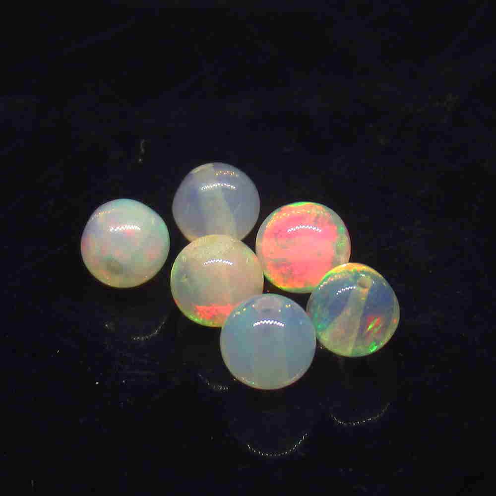 2.25 Ctw Natural 7 Drilled Opal Ball Beads (1 of 2)