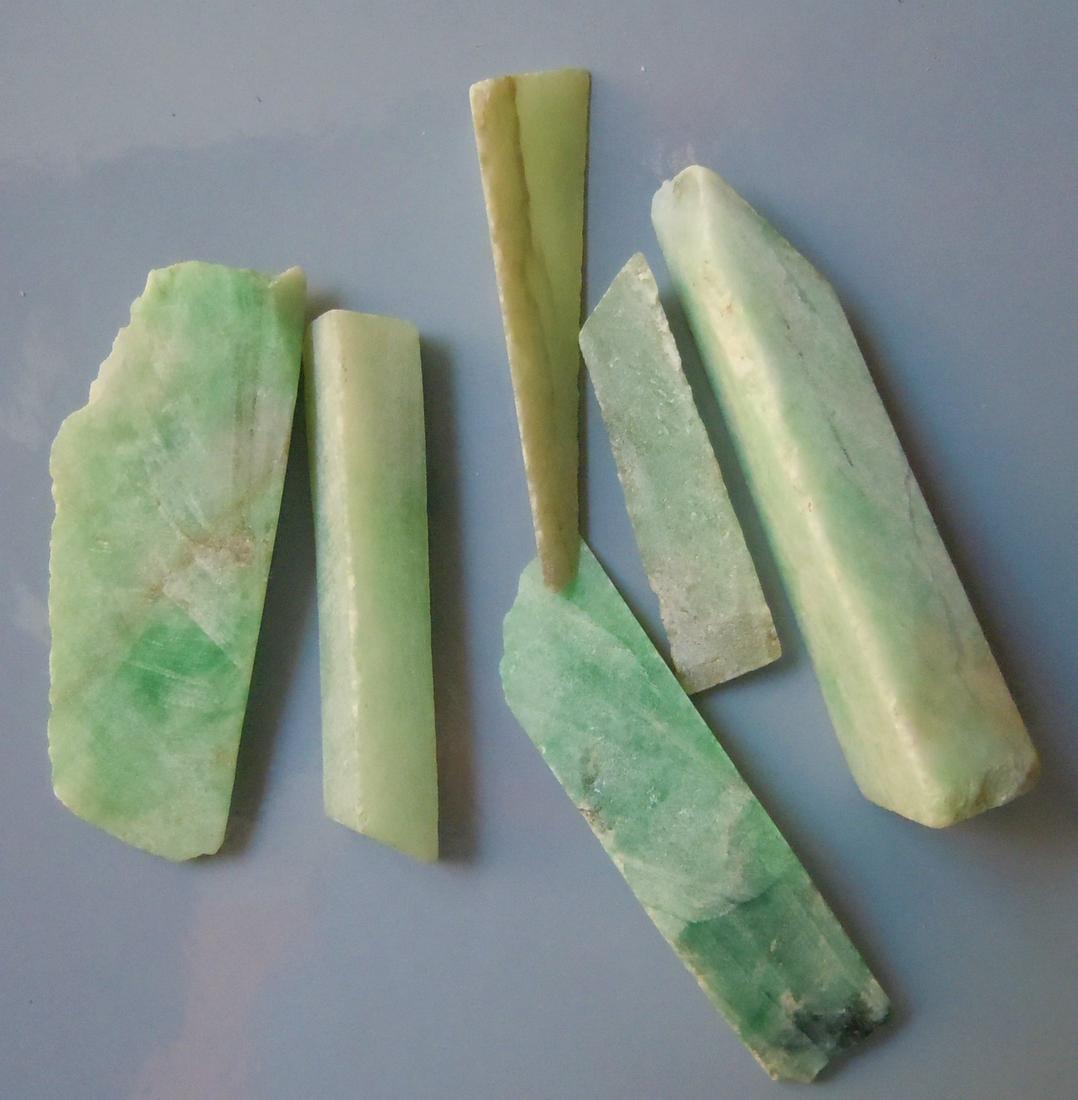 9.77 GRAM SET OF 6 GENUINE BURMESE JADEITE JADE (1 of 5)
