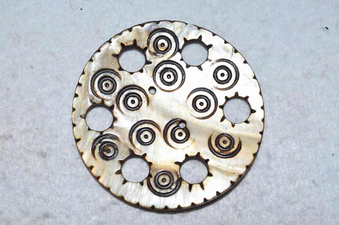 2 1/4" Engraved Shell Pendant (1 of 4)