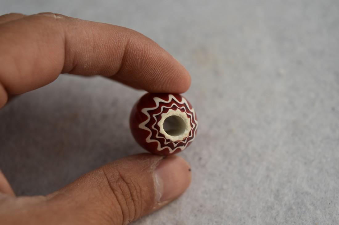 1 1/4" Vintage Chevron Bead (1 of 3)