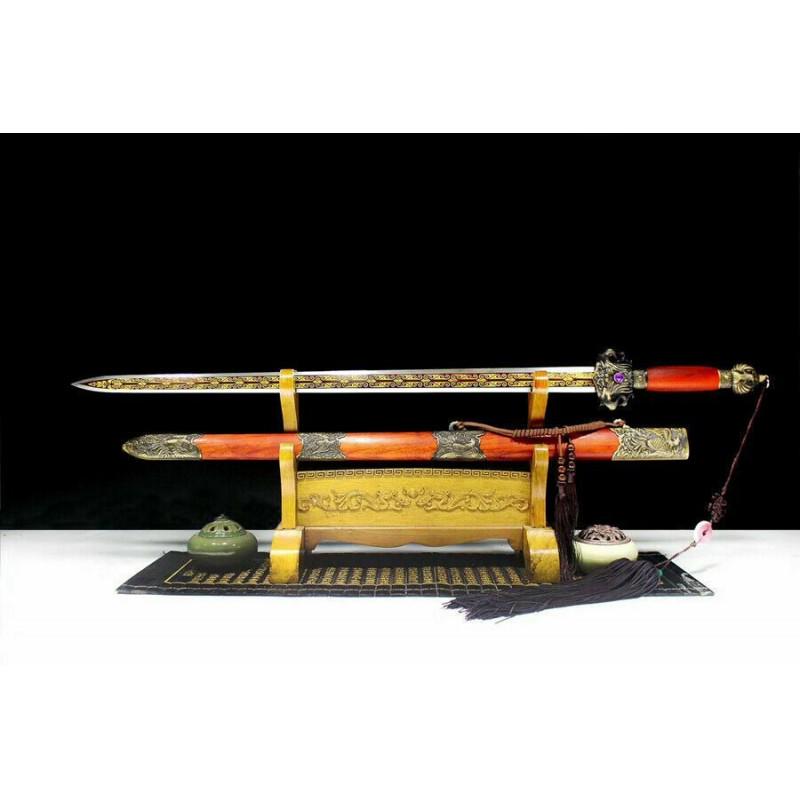 Sharp steel sword handmade survival red wood hunting: Sword "Providence" This blade is famous for its high hardness and rigidity, resistance to destruction, as well as excellent sharpenability, which allows you to get a sharp and strong cutting edge. In 