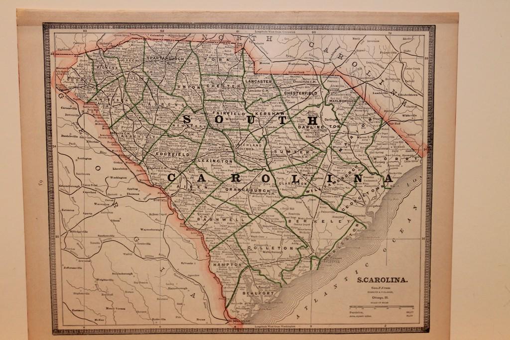 1884 Map of South Carolina (1 of 3)