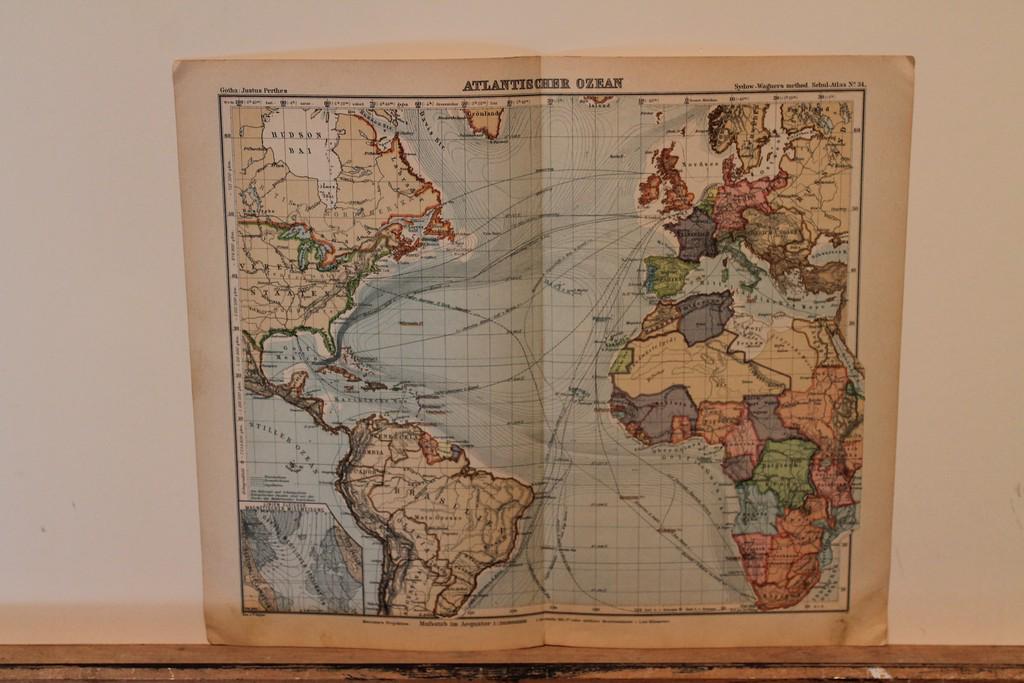 1913 Map of the Atlantic Ocean (1 of 3)