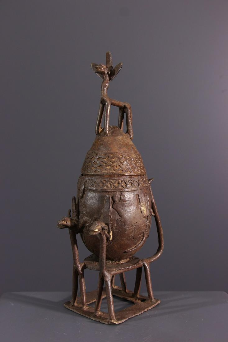 Dogon ointment bronze pot - Mali - African Art Tribal (1 of 11)
