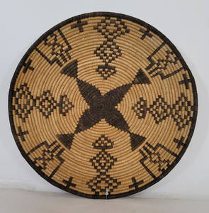 Large Yavapai Woven Basketry Bowl/tray Ca 1930s