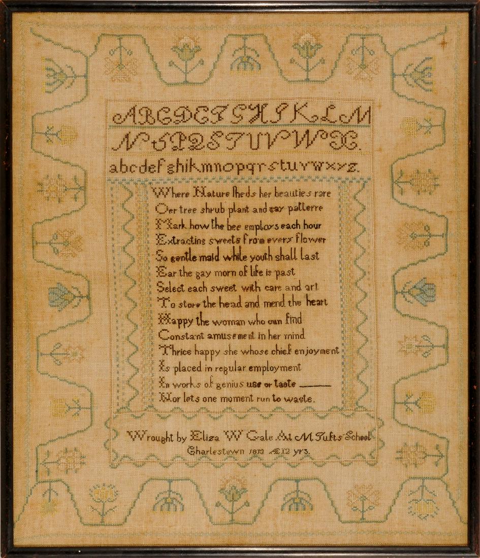 Needlework Sampler - Charlestown, MA 1813 (1 of 2)