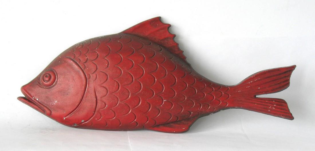 Vintage Cast Metal Fish Sign. (1 of 1)