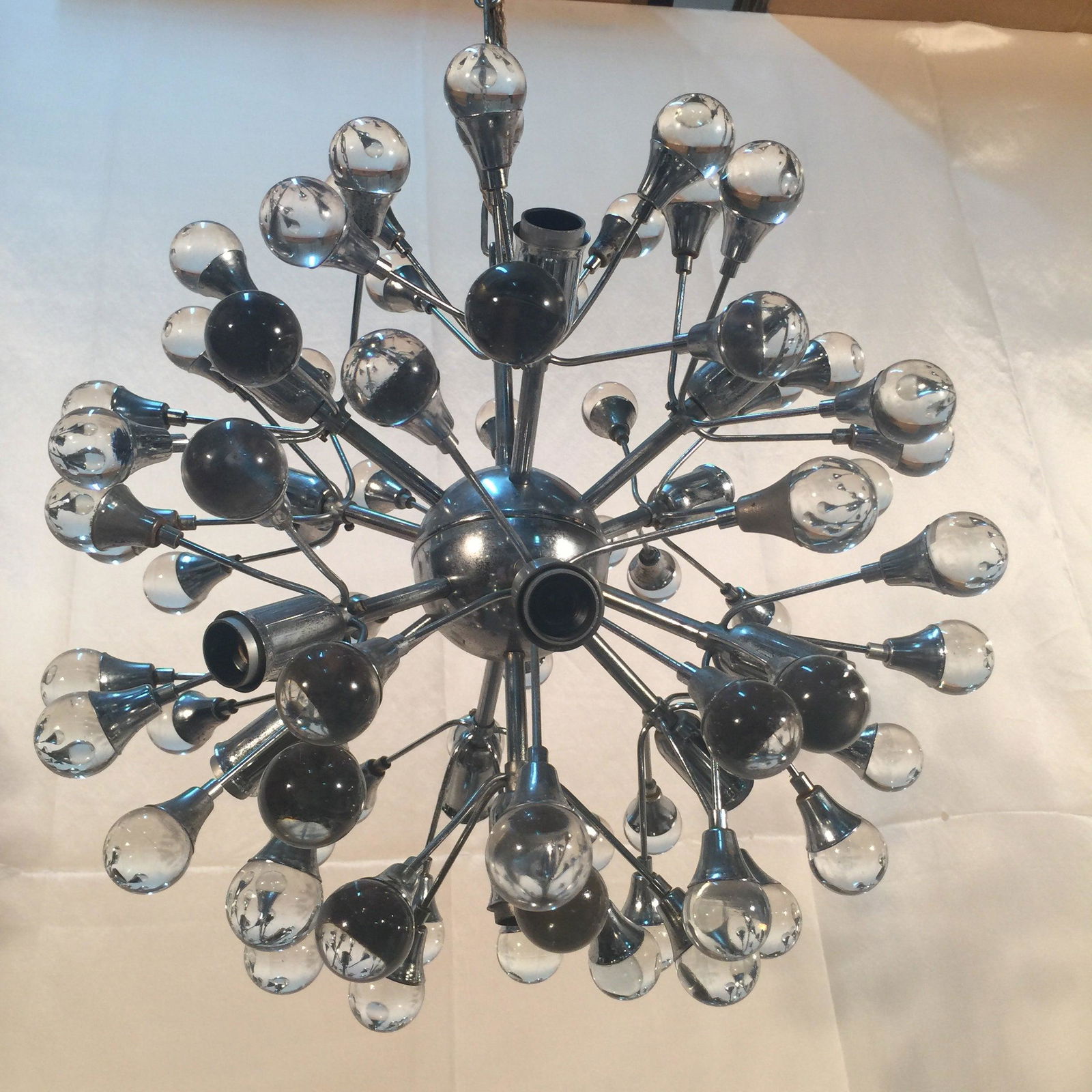Italian Gaetano Sciolari Sputnik Glass and Chrome (1 of 11)