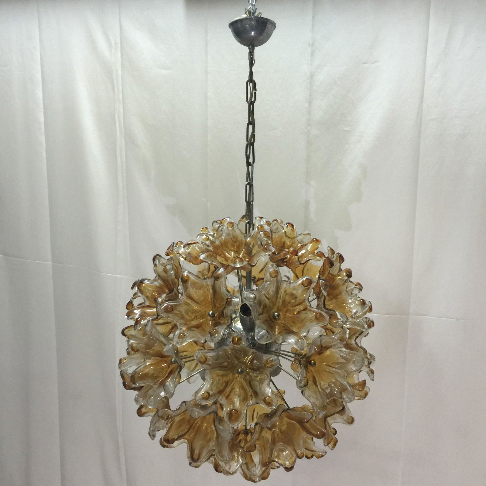 Large Murano Glass Flower Sputnik Chandelier in the (1 of 13)