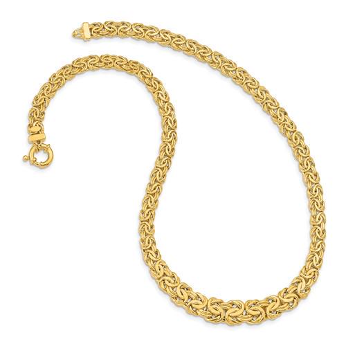 Women's 14k Byzantine Necklace 7.5mm 17.5" 17.8grams (1 of 2)