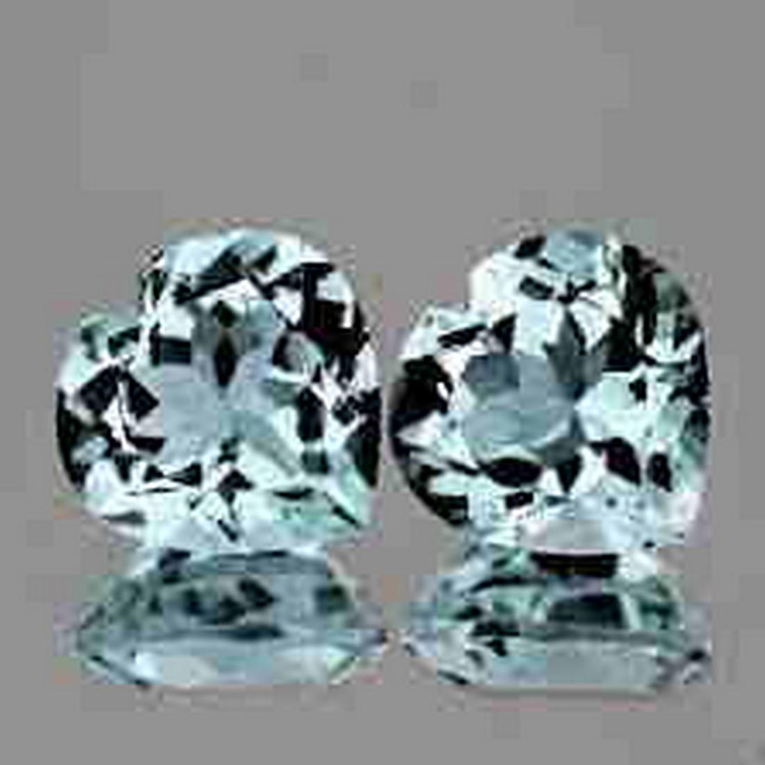 6 mm. heart 2 Pcs sky blue aquamarine: Title: 6 mm. heart 2 Pcs sky blue aquamarine Color/Clarity: sky blue/VVS Gemstone Type: natural/unheated Carat Weights: 1.07 Size/Dimensions: 6 mm. Additional Information: Please ,note that the item m