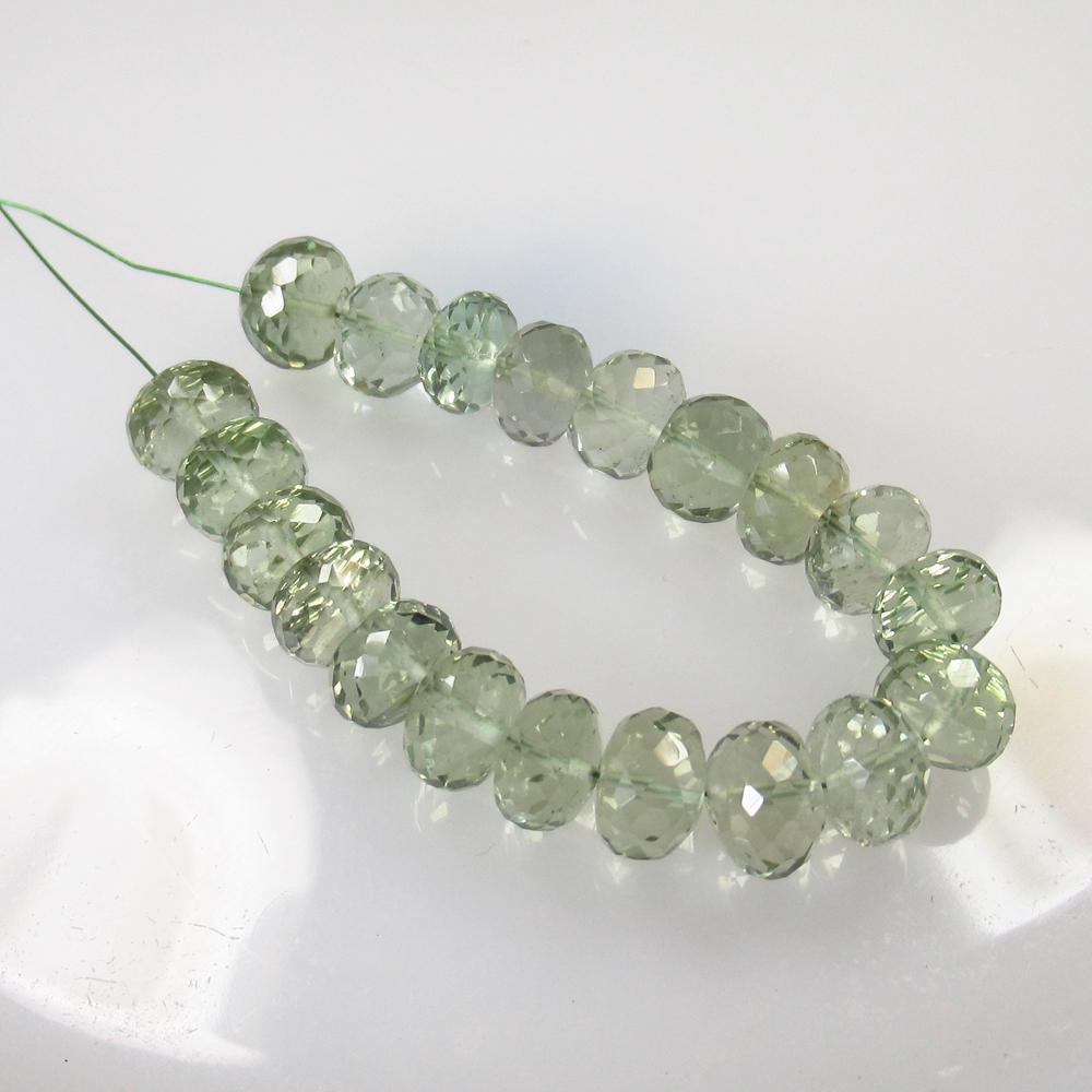 54.20 Ct Natural 20 Drilled Green Amethyst Round Beads (1 of 2)