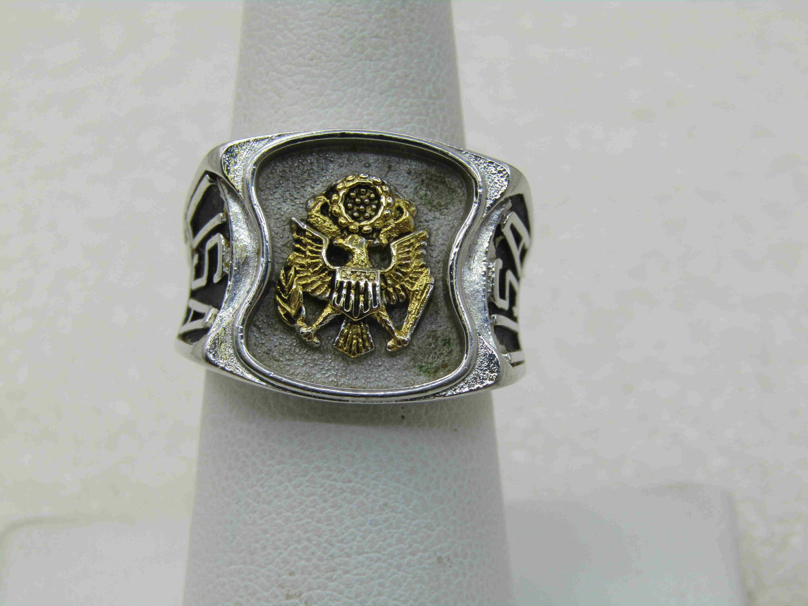 Vintage USA Seal Men's Ring, Stainless Steel, Size 8. (1 of 6)