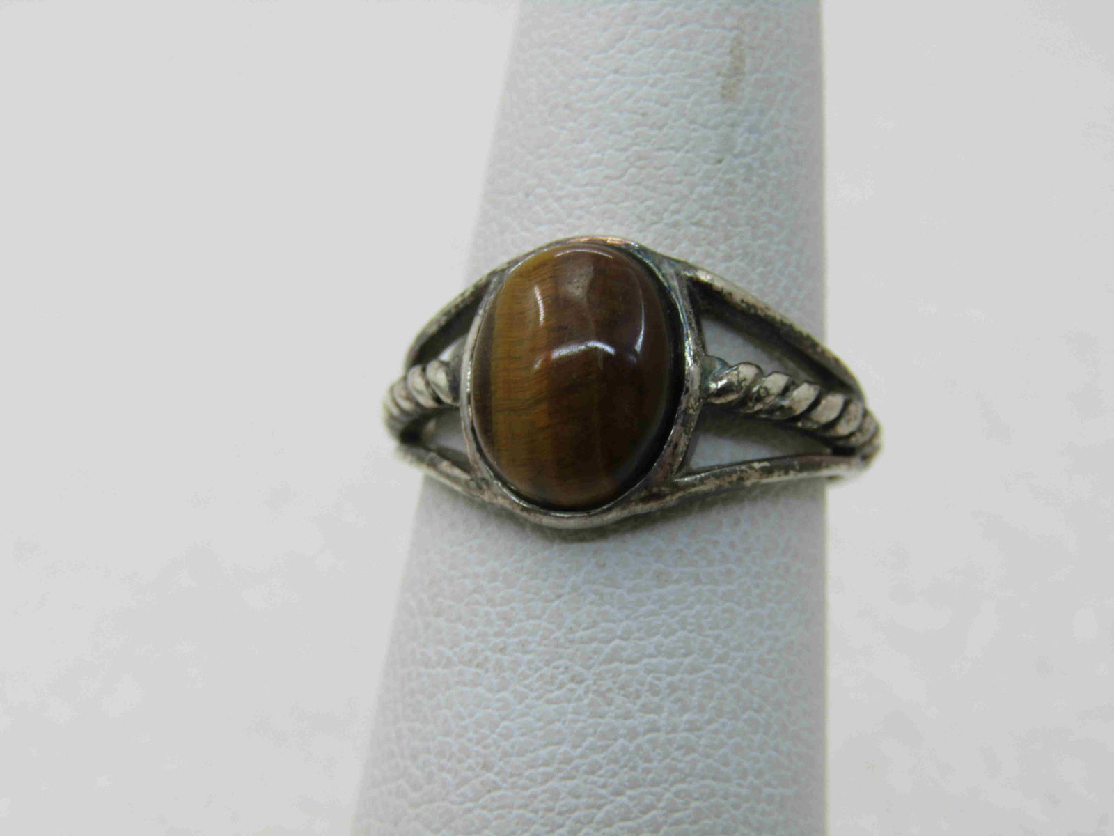 Vintage Sterling Southwestern Tiger's Eye Ring, Sz. 6, (1 of 8)