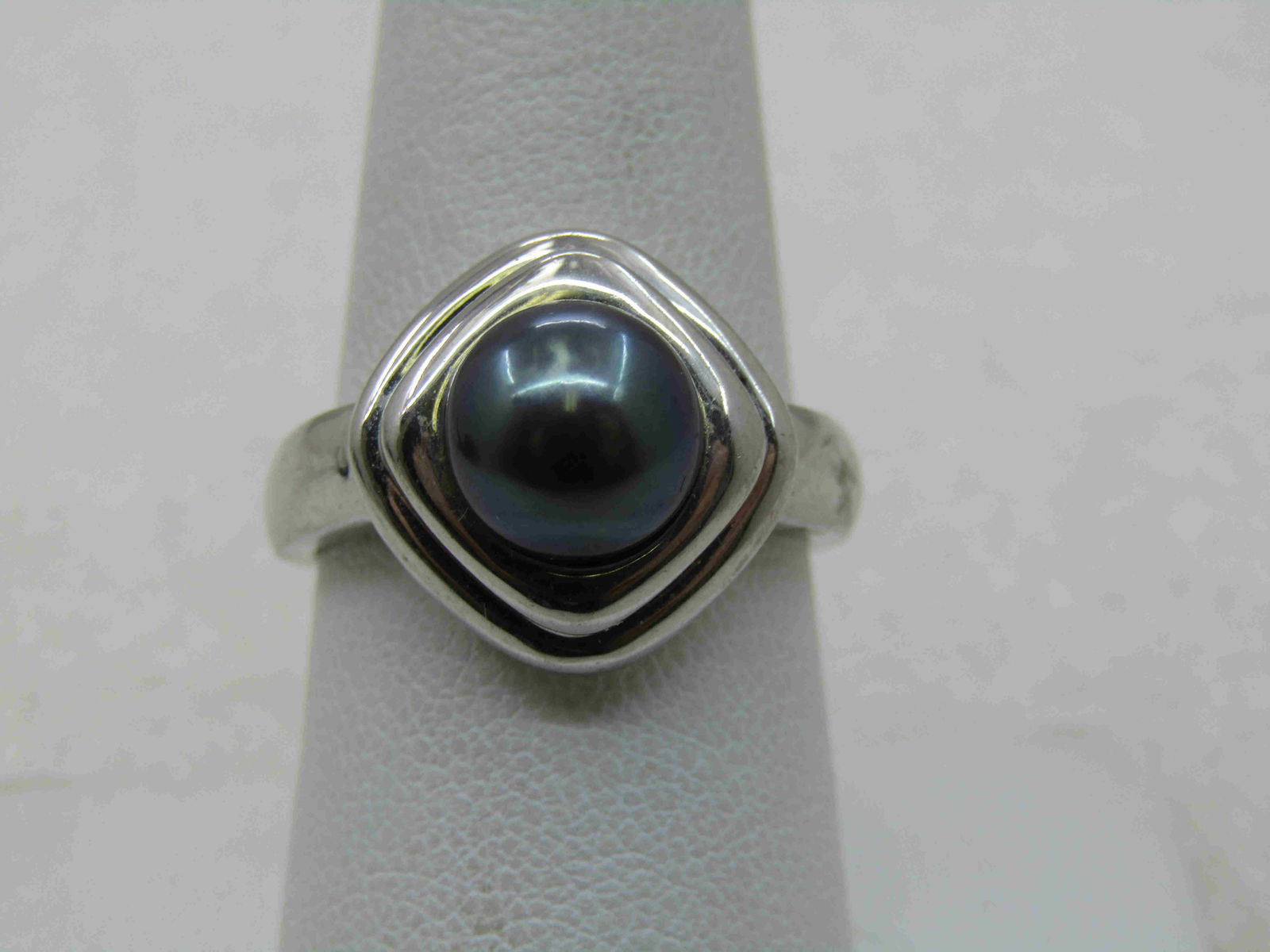 Sterling Baroque Tahitian Pearl Ring, Sz. 8. (1 of 6)