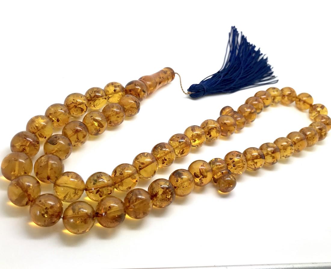 Grand Vintage Amber Tesbih made from Round Amber beads (1 of 7)