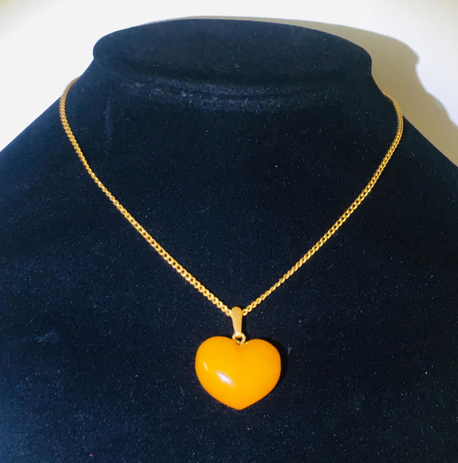 Impressive Unique Vintage Amber Pendant with chain, (1 of 9)