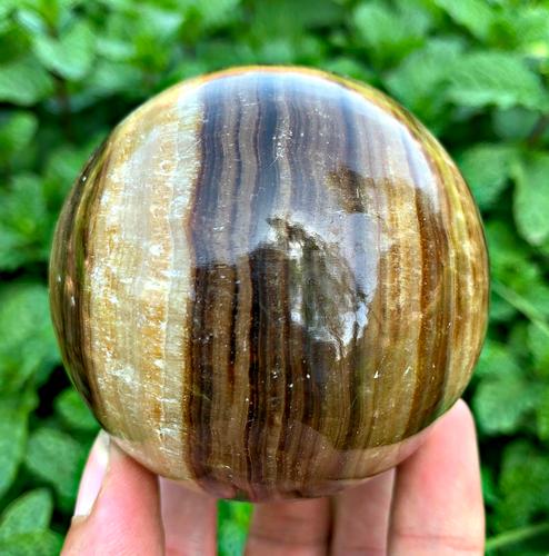 470 Gram Beautiful Chocolate Calcite Sphere (1 of 4)