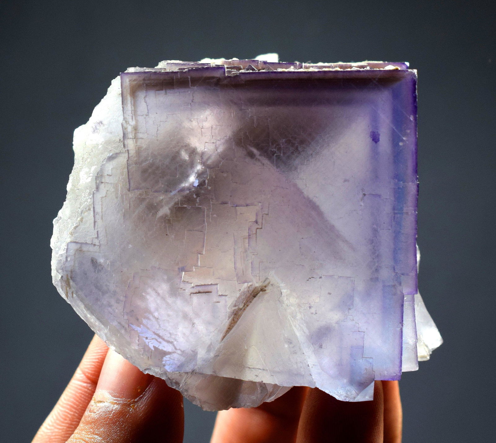Fluorite Specimen , Cubic Fluorite Fine Bluish Phantom (1 of 7)