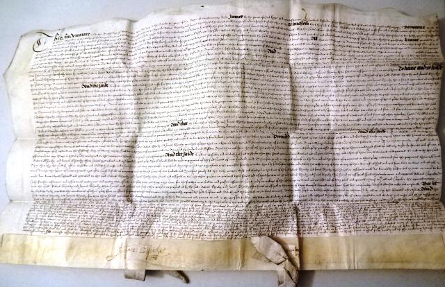 1614 English Vellim Indenture London Aldersgate (1 of 4)