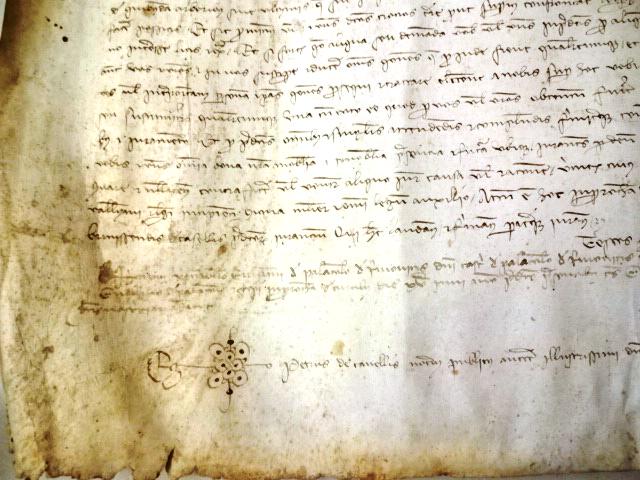 1383 Large Medieval Manuscript from Spain (1 of 4)