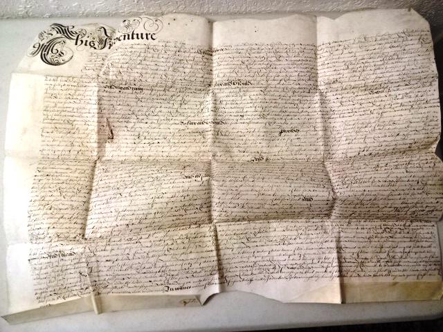 1669 English Vellum Indenture London Cheapside (1 of 4)