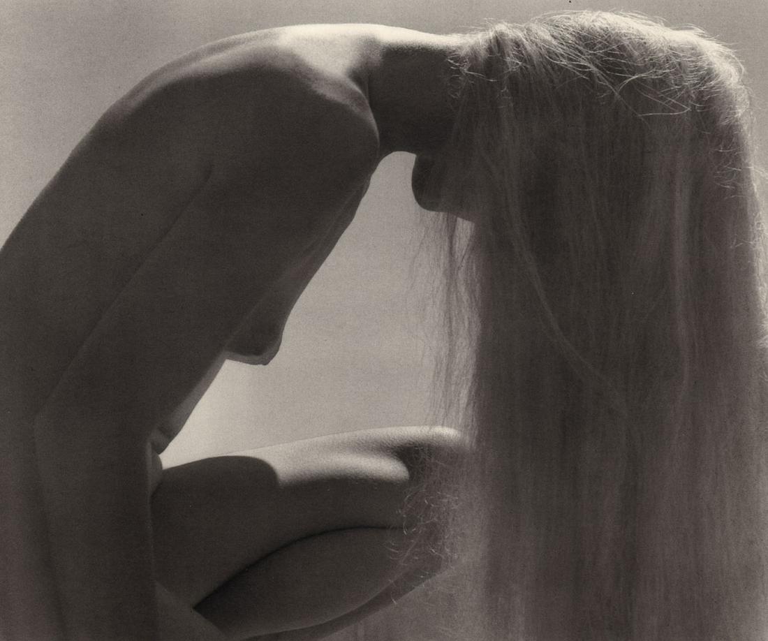 RUTH BERNHARD - Against the Light, 1951: Artist: RUTH BERNHARD Print Title: Against the Light, 1951 Medium: Duotone Photoengraving Printed in USA in 1980’s Image Size approx: 7 x 8.5” Ruth Bernhard (1905 – 2006), was a legendary San Fr