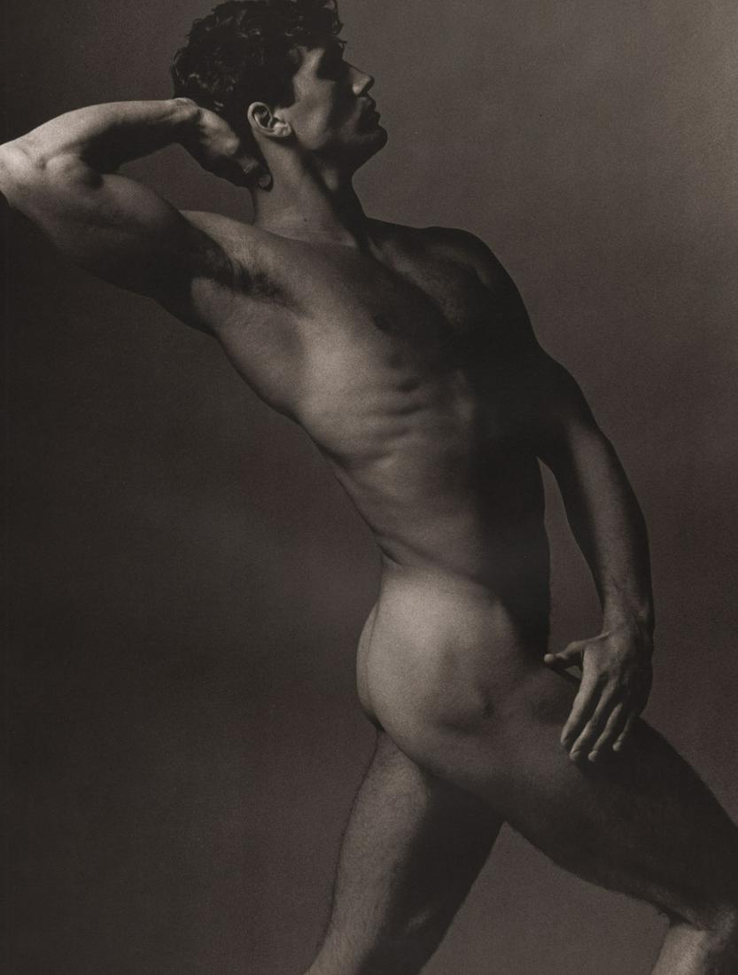 KEN HAAK - Male Nude Study 1984: Artist: KEN HAAK Print Title: Male Nude Study 1984 Medium: Tri-tone Photo-lithographs(Limited edition of 5000) Printed in the 1980’s, in the US Image size (inches) approx. 12.5 x 10” Ken Haak(1923