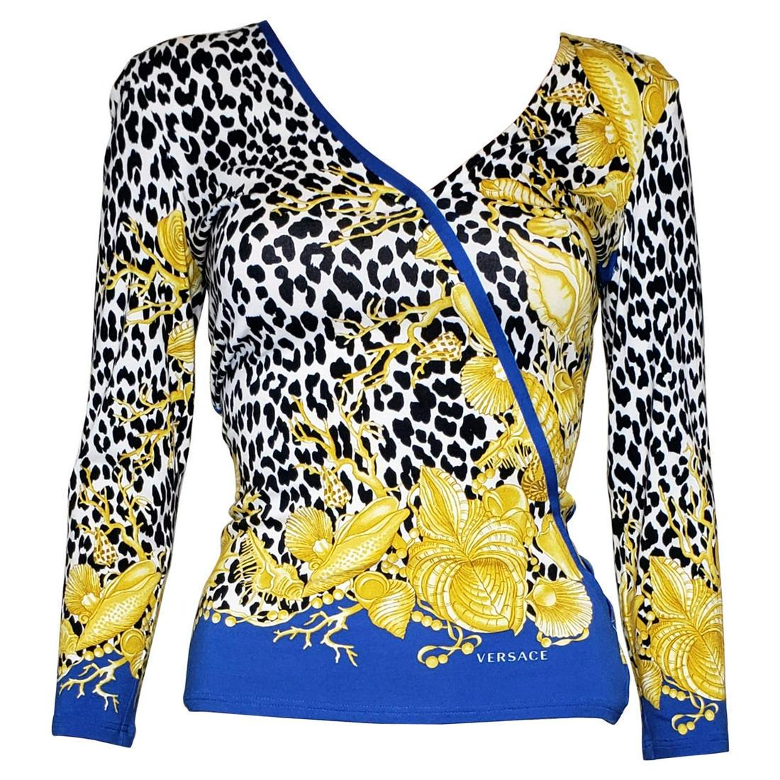 VERSACE baroque leopard print sweater (1 of 8)