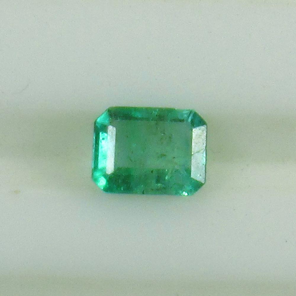 0.74 Ct Natural Zambian Emerald Octagon Cut (1 of 3)