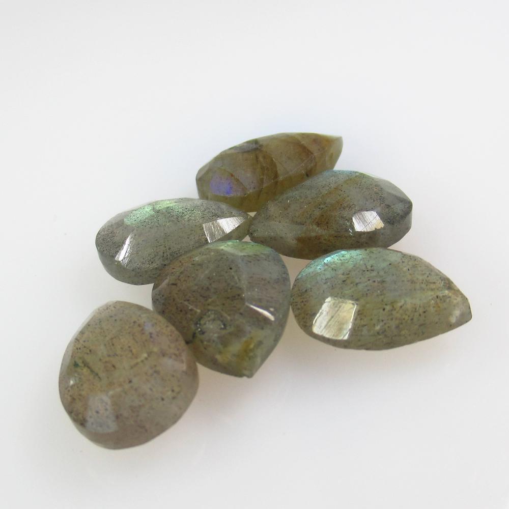 25.36 Ct Natural 6 Drilled Labradorite Pear Beads: No Reserve! Title: 25.36 Ct Natural 6 Drilled Labradorite Pear Beads Stone Clarity: Semi-Transparent Gemstones: Natural Labradorite Beads Carat Weights: 25.36 Size/Dimensions: 13.3x10.0 to 13.8x9.1 mm
