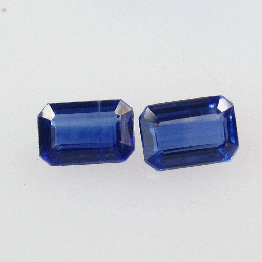 2.00 Ct Natural Deep Blue Kyanite Octagon Pair (1 of 2)