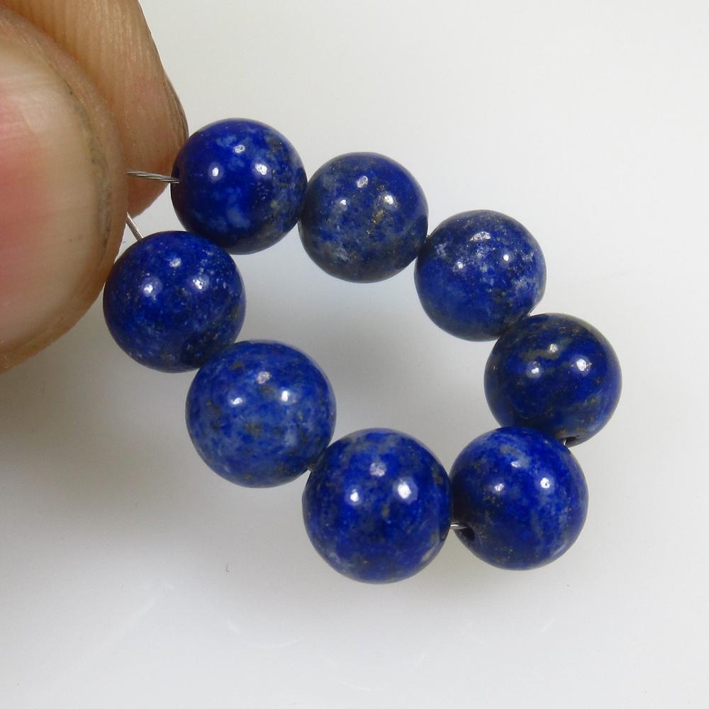 18.00 Ct Natural 8 Lapis Lazuli Drilled Round Ball: No Reserve! Title: 18.00 Ct Natural 8 Lapis Lazuli Drilled Round Ball Beads Stone Clarity: Opaque Gemstones: Natural Lapis Lazuli Beads Carat Weights: 18 Size/Dimensions: 6.60 to 6.90 mm / 8 PC's Addi
