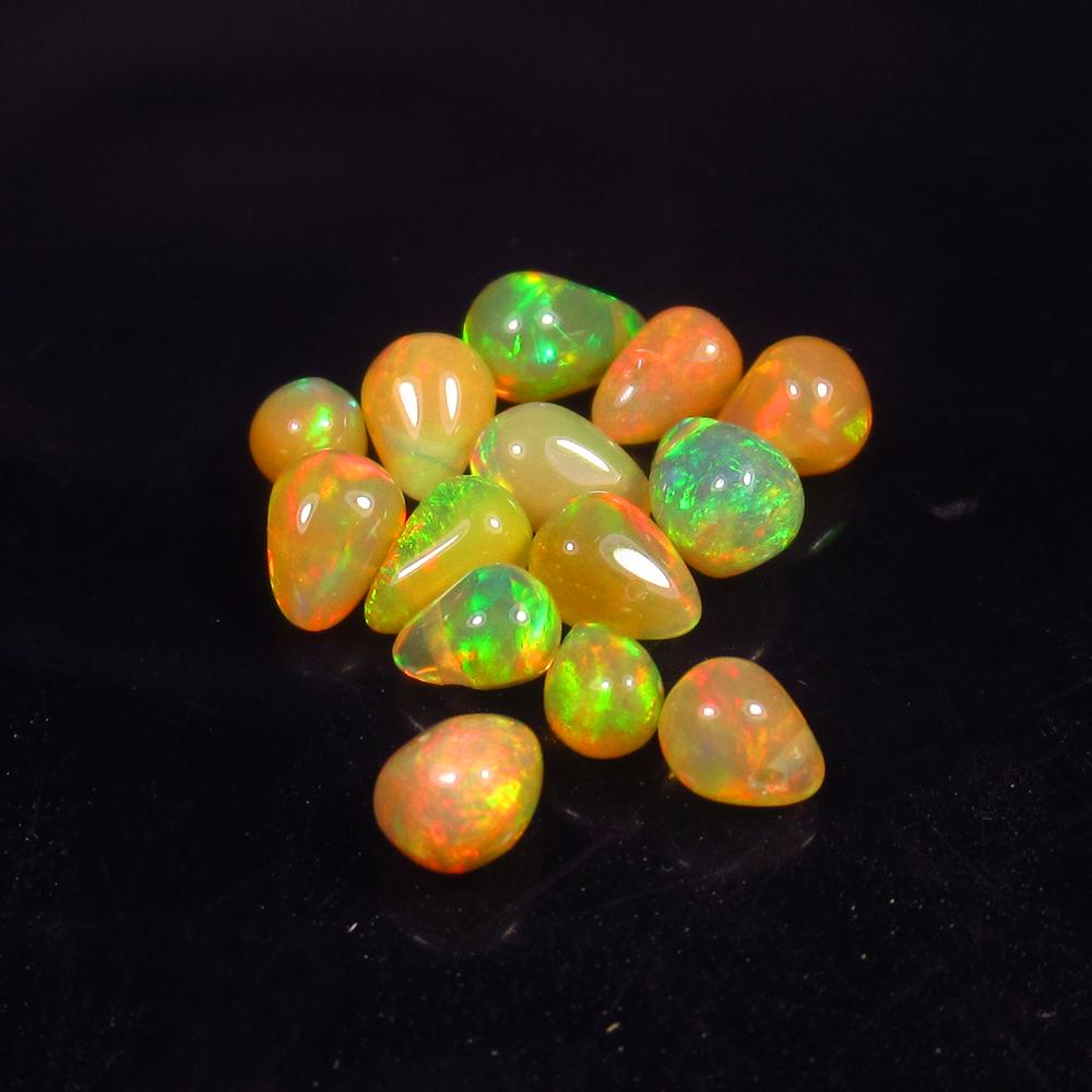 4.70 Ct Natural 14 Ethiopian Fire Opal Drilled Pear (1 of 2)