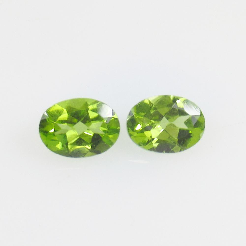 2.50 Ct Natural Pakistan Peridot Oval Pair: No Reserve! Title: 2.50 Ct Natural Pakistan Peridot Oval Pair Stone Clarity: VVS Gemstones: Natural Peridot Carat Weights: 2.5 Size/Dimensions: 8.00 x 6.00 x 3.60 mm / 2 PC's Additional Information: T