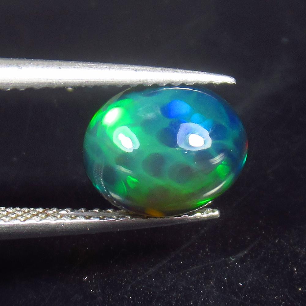 1.90 Ct Natural Ethiopian Black Fire Opal Oval Cab (1 of 2)