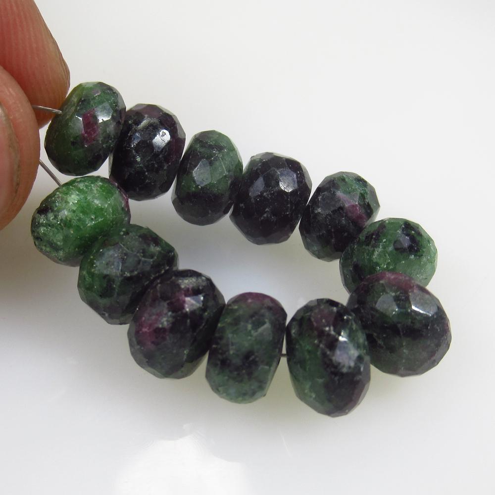 46.18 Ct Natural 12 Drilled Ruby Zoisite Round Beads (1 of 2)