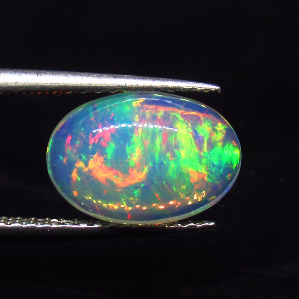 2.03 Ct Natural Ethiopian MultiColor Fire Opal Oval Cab (1 of 2)