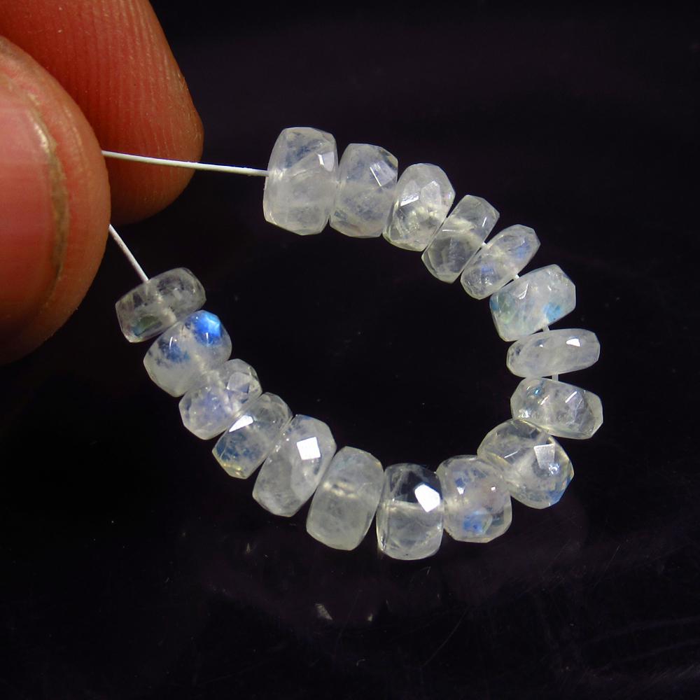 10.13 Ct Natural 17 Drilled Blue Moonstone Round Beads: No Reserve! Title: 10.13 Ct Natural 17 Drilled Blue Moonstone Round Beads Stone Clarity: Semi-Transparent Gemstones: Natural Moonstone Beads Carat Weights: 10.13 Size/Dimensions: 4.40 - 5.10 mm / 17 P