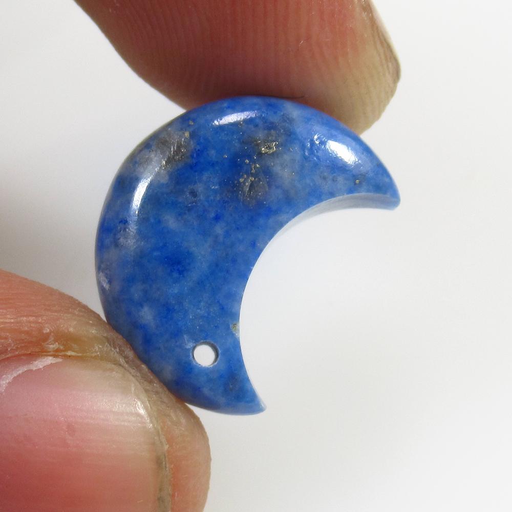 11.91 Ct Natural Blue Lapis Lazuli Half Moon Cab (1 of 2)