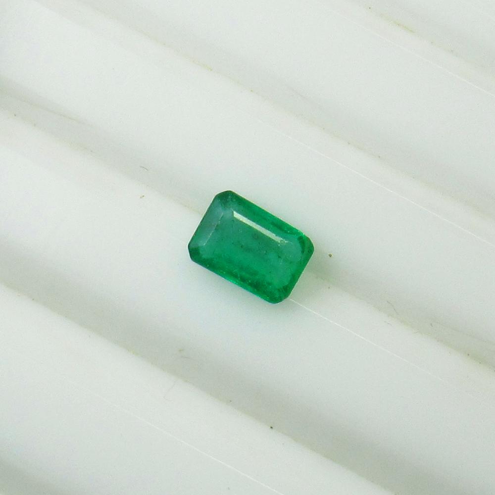 0.53 Ct Natural Zambian Emerald Octagon Cut (1 of 2)