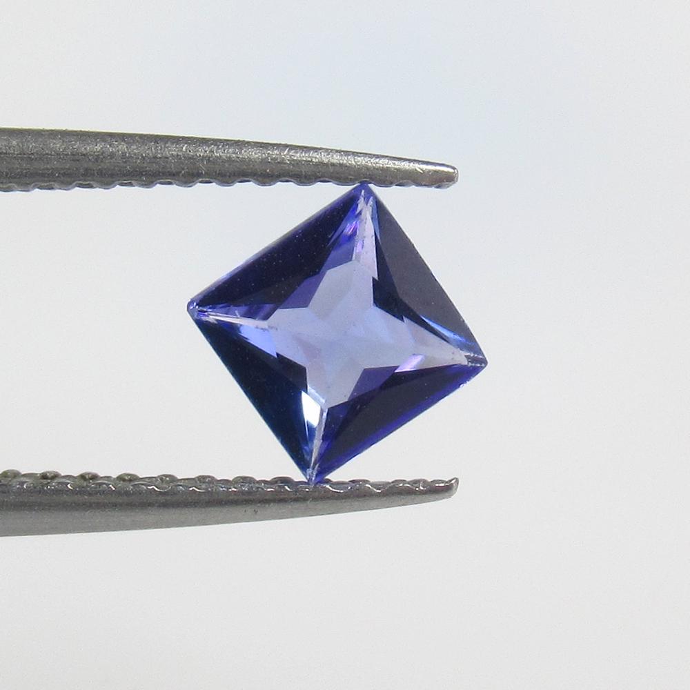 0.59 Ct Natural Tanzanite Princess Cut (1 of 2)