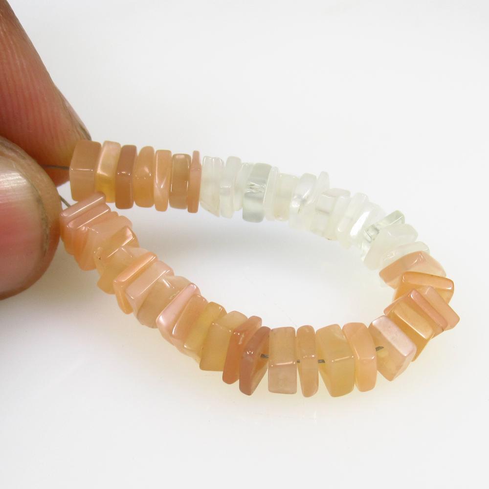 19.00 Ct Natural 47 Drilled Moonstone Square Beads: No Reserve! Title: 19.00 Ct Natural 47 Drilled Moonstone Square Beads Stone Clarity: Transparent Gemstones: Natural Moonstone Beads Carat Weights: 19 Size/Dimensions: 4.6x4.6 to 4.9x4.9 mm / 47 PC's A