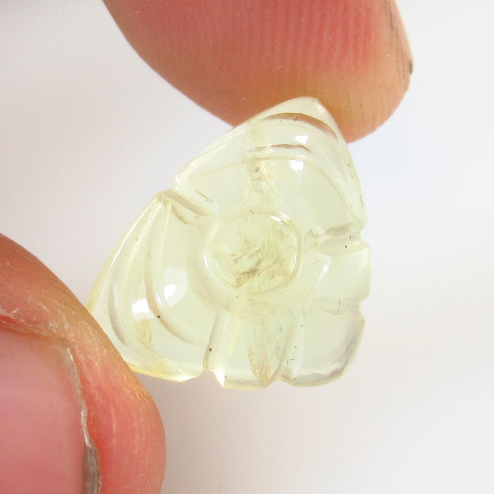 7.79 Ct Natural Lemon Quartz Carving: No Reserve! Title: 7.79 Ct Natural Lemon Quartz Carving Stone Clarity: Transparent Gemstones: Natural Lemon Quartz Carat Weights: 7.79 Size/Dimensions: 16.50 x 12.50 x 6.40 mm Additional Information: 