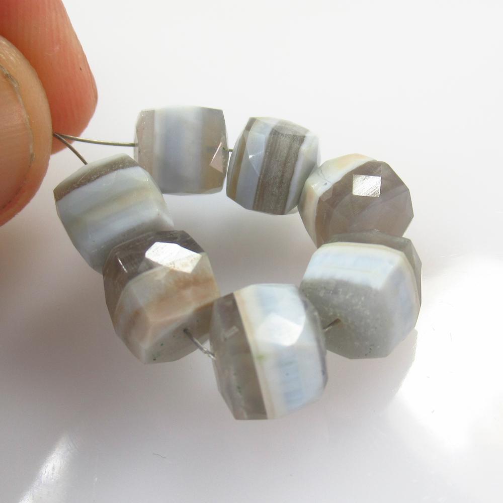 27.95 Ct Natural 7 Dendrite Opal Drilled Square Beads (1 of 2)