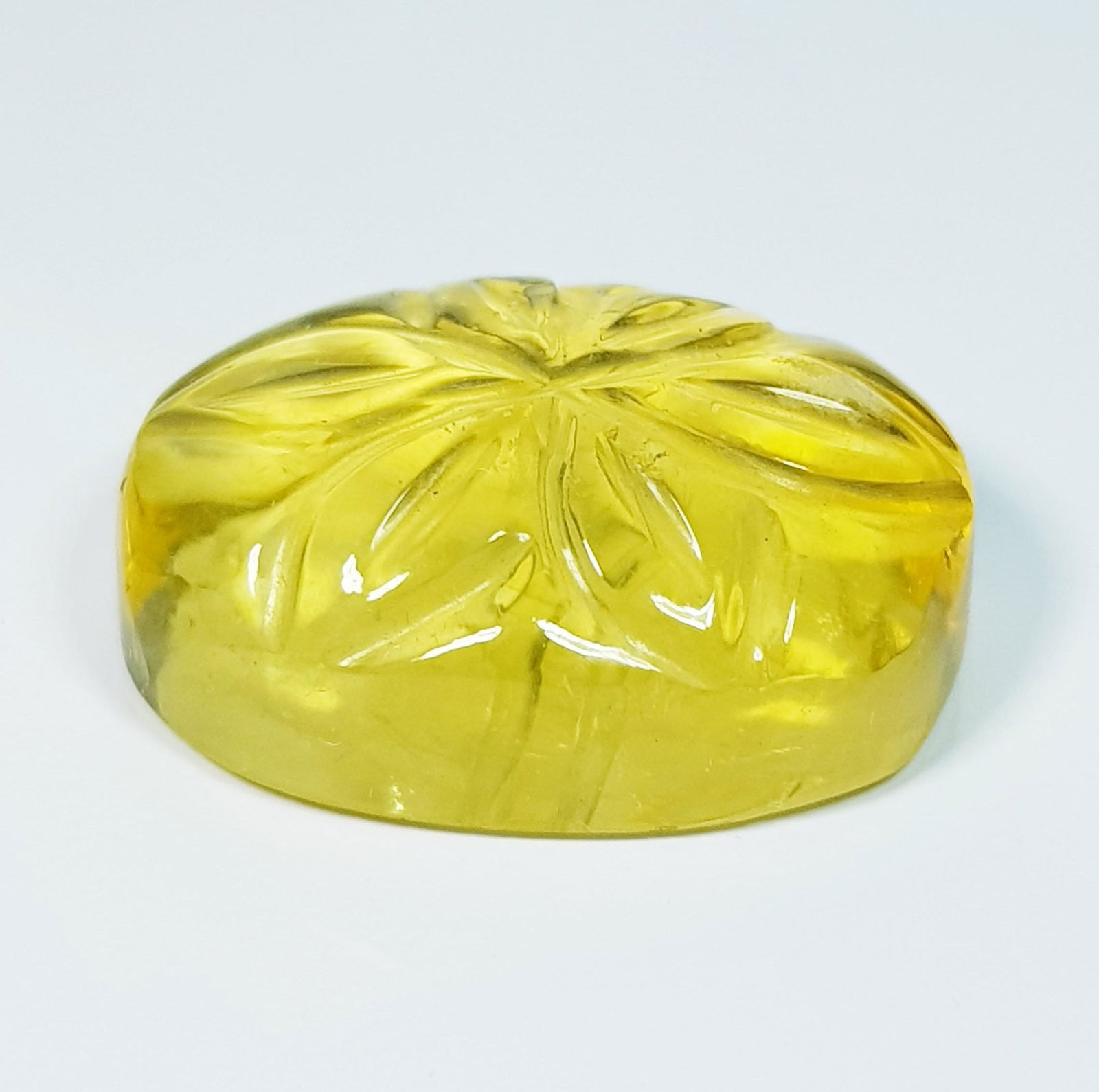 26.00 Ct Natural Fluorite Oval Flower Cut (1 of 4)