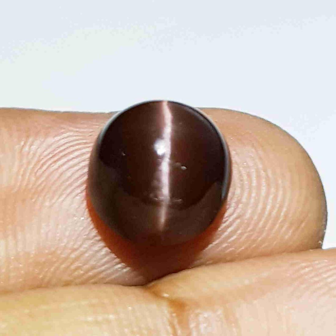 Natural Scapolite Cat's Eye 3.54 ct: No Reserve! Title: Natural Scapolite Cat's Eye 3.54 ct Color/Clarity: Opaque Gemstones: Loosegemstone Carat Weights: 3.54 Size/Dimensions: 9.20 x 8.80 x 5.80 Additional Information: Round - Africa Shi