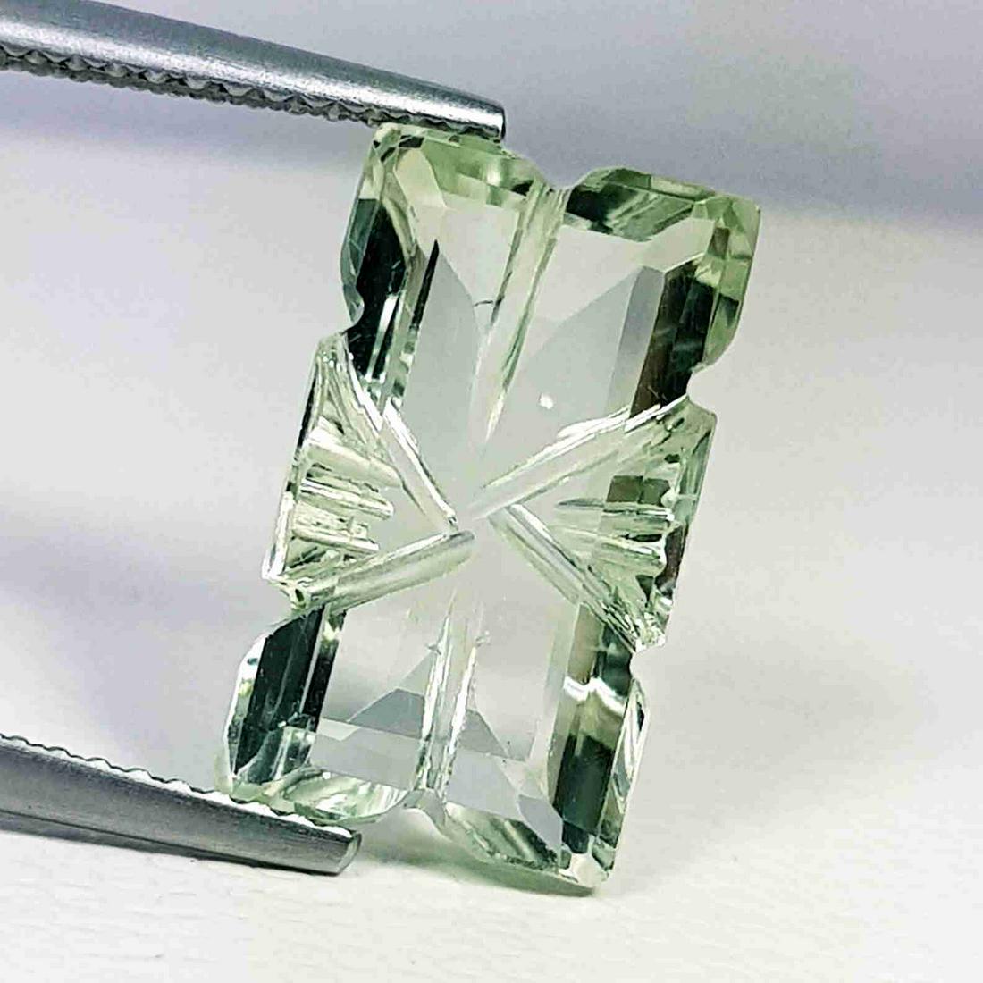 Natural Green Amethyst Emerald Flower Cut 5.10 ct (1 of 5)