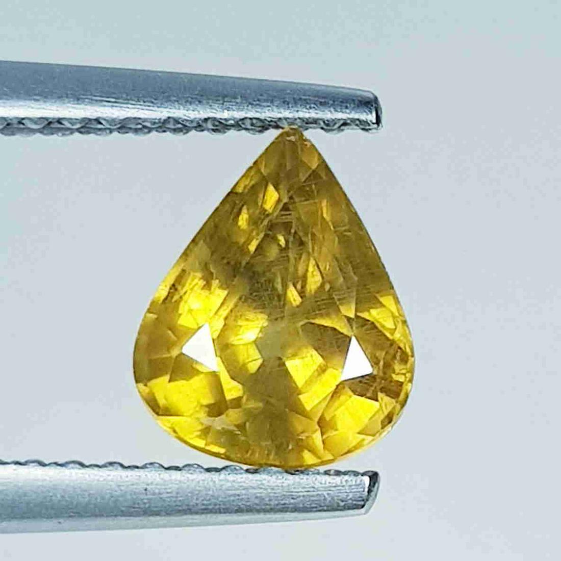 1.64 ct Natural Zircon Pear Cut: No Reserve! Title: 1.64 ct Natural Zircon Pear Cut Color/Clarity: IF - VVS Gemstones: Gemstones Carat Weights: 1.64 Size/Dimensions: 7.50 x 6.00 x 4.30 Additional Information: Pear - Cambodia Shipping